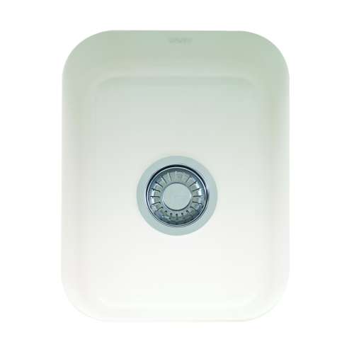 Franke Cisterna 14.38-In. X 17.12-In. White Undermount Single Bowl Fireclay Kitchen Sink, Cck110-13Wh