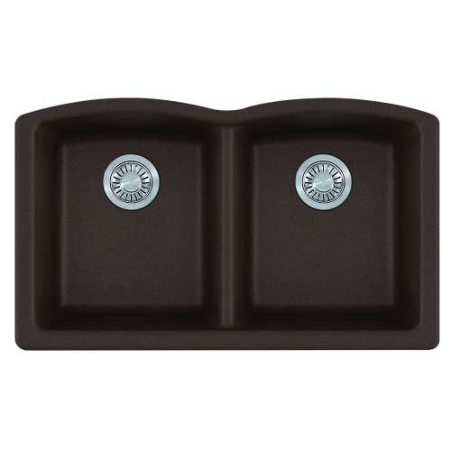 Franke Ellipse 33.0-In. X 19.7-In. Mocha Fragranite Undermount Double Bowl Kitchen Sink - Elg120Moc