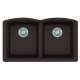 Franke Ellipse 33.0-In. X 19.7-In. Mocha Fragranite Undermount Double Bowl Kitchen Sink - Elg120Moc