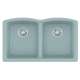 Franke Ellipse 33.0-In. X 19.7-In. Stone Grey Fragranite Undermount Double Bowl Kitchen Sink - Elg120Oshg