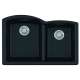 Franke Ellipse 33.0-In. X 21.7-In. Onyx Fragranite Undermount Double Bowl Kitchen Sink - Elg160Ony
