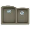 Franke Ellipse 33.0-In. X 21.7-In. Oyster Fragranite Undermount Double Bowl Kitchen Sink - Elg160Oys