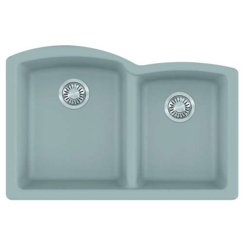 Franke Ellipse 33.0-In. X 21.7-In. Stone Grey Fragranite Undermount Double Bowl Kitchen Sink - Elg160Sto