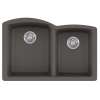 Franke Ellipse 33.0-In. X 21.7-In. Fragranite Undermount Double Bowl Kitchen Sink In Slate Grey