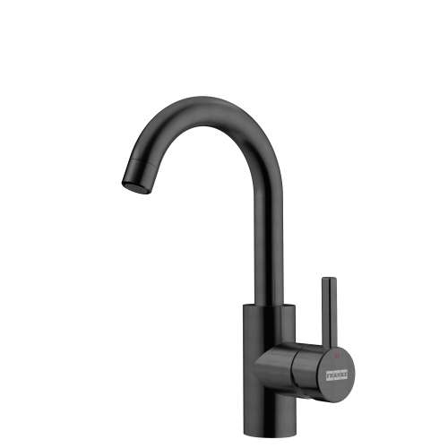 Franke Eos Neo 11.25-Inch Single Handle Swivel Spout Bar Faucet In Industrial Black, Eos-Br-Ibk