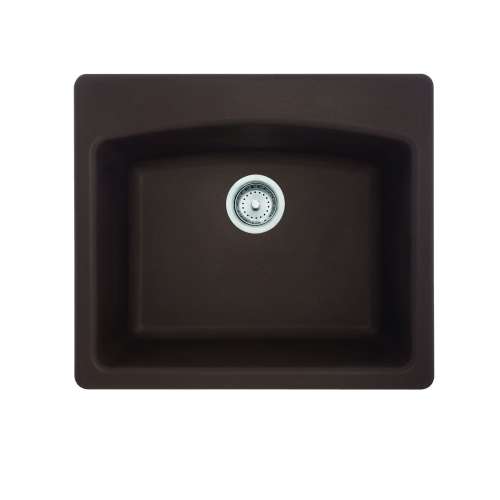 Franke Ellipse 25.0-In. X 22.0-In. Mocha Fragranite Dual Mount Single Bowl Kitchen Sink - Esdb25229-1
