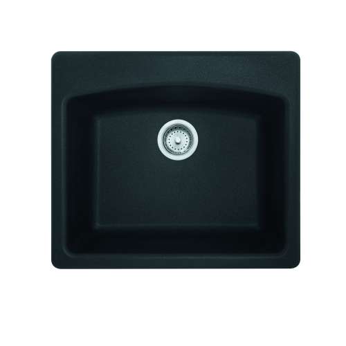 Franke Ellipse 25.0-In. X 22.0-In. Onyx Fragranite Dual Mount Single Bowl Kitchen Sink - Esox25229-1