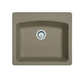 Franke Ellipse 25.0-In. X 22.0-In. Oyster Fragranite Dual Mount Single Bowl Kitchen Sink - Esoy25229-1