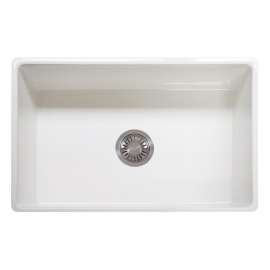 Franke Farm House 30-In. X 20-In. White Apron Front Single Bowl Fireclay Kitchen Sink - Fhk710-30Wh