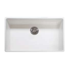 Franke Farm House 33-In. X 20-In. White Apron Front Single Bowl Fireclay Kitchen Sink - Fhk710-33Wh