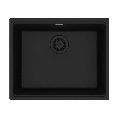 Franke Maris Undermount 21.7-In X 17.8-In Fragranite Single Bowl Kitchen Sink In Onyx