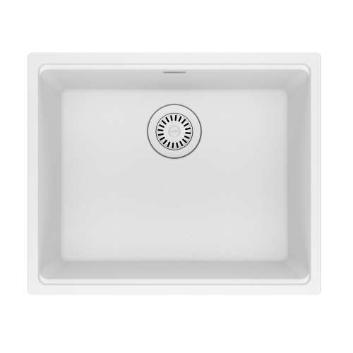 Franke Maris Undermount 21.7-In X 17.8-In Fragranite Single Bowl Kitchen Sink In Polar White