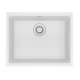 Franke Maris Undermount 21.7-In X 17.8-In Fragranite Single Bowl Kitchen Sink In Polar White