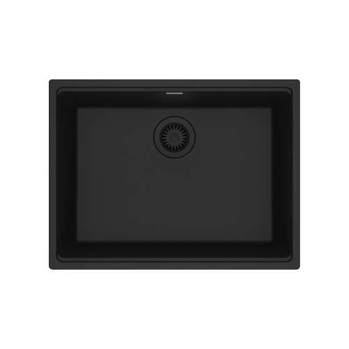Franke Maris Undermount 25-In X 18.94-In Fragranite Single Bowl Kitchen Sink In Matte Black