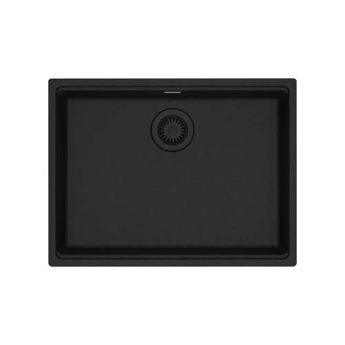 Franke Maris Undermount 25-In X 18.94-In Fragranite Ada Single Bowl Sink In Onyx