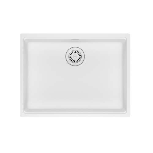 Franke Maris Undermount 25-In X 18.94-In Fragranite Ada Single Bowl Sink In Polar White