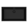 Franke Maris Undermount 31-In X 17.81-In Fragranite Single Bowl Kitchen Sink In Matte Black