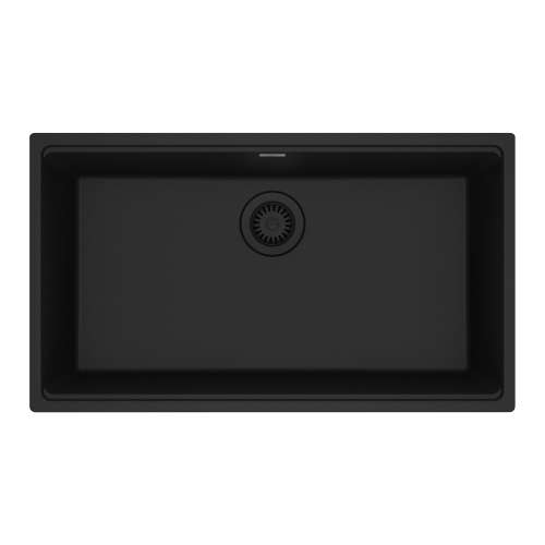Franke Maris Undermount 31-In X 17.81-In Fragranite Single Bowl Kitchen Sink In Matte Black