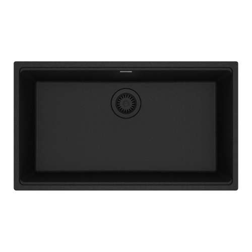 Franke Maris Undermount 31-In X 17.81-In Fragranite Single Bowl Kitchen Sink In Onyx