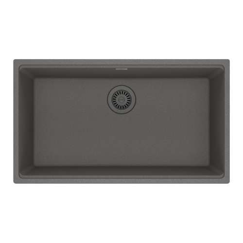 Franke Maris Undermount 31-In X 17.81-In Fragranite Single Bowl Kitchen Sink In Stone Grey