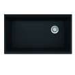 Franke Maris Undermount 33-In X 19.31-In Fragranite Single Bowl Workcenter Kitchen Sink In Matte Black