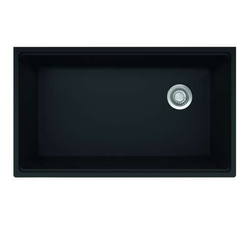 Franke Maris Undermount 33-In X 19.31-In Fragranite Single Bowl Kitchen Sink In Matte Black