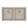 Franke Maris Undermount 31-In X 17.81-In Fragranite Double Bowl Kitchen Sink In Champagne