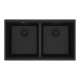 Franke Maris Undermount 31-In X 17.81-In Fragranite Double Bowl Kitchen Sink In Matte Black
