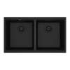 Franke Maris Undermount 31-In X 17.81-In Fragranite Double Bowl Kitchen Sink In Onyx