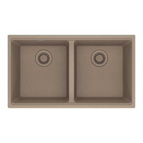 Franke Maris Undermount 31-In X 17.81-In Fragranite Double Bowl Kitchen Sink In Oyster