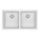 Franke Maris Undermount 31-In X 17.81-In Fragranite Double Bowl Kitchen Sink In Polar White