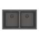 Franke Maris Undermount 31-In X 17.81-In Fragranite Double Bowl Kitchen Sink In Stone Grey