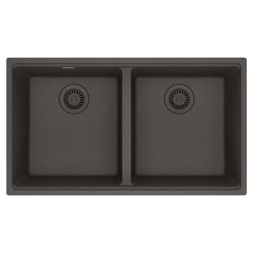 Franke Maris Undermount 33-In X 18.94-In Fragranite Double Bowl Kitchen Sink In Slate Grey