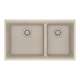 Franke Maris Undermount 31-In X 17.81-In Fragranite Double Bowl Kitchen Sink In Champagne