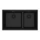 Franke Maris Undermount 31-In X 17.81-In Fragranite Double Bowl Kitchen Sink In Matte Black