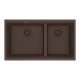 Franke Maris Undermount 31-In X 17.81-In Fragranite Double Bowl Kitchen Sink In Mocha