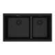 Franke Maris Undermount 31-In X 17.81-In Fragranite Double Bowl Kitchen Sink In Onyx