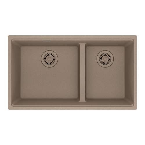 Franke Maris Undermount 31-In X 17.81-In Fragranite Double Bowl Kitchen Sink In Oyster