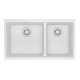 Franke Maris Undermount 31-In X 17.81-In Fragranite Double Bowl Kitchen Sink In Polar White