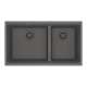 Franke Maris Undermount 31-In X 17.81-In Fragranite Double Bowl Kitchen Sink In Stone Grey