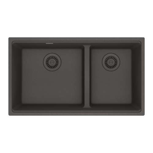 Franke Maris Undermount 31-In X 17.81-In Fragranite Double Bowl Kitchen Sink In Slate Grey
