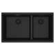 Franke Maris Undermount 33-In X 18.94-In Fragranite Double Bowl Kitchen Sink In Matte Black