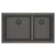 Franke Maris Undermount 33-In X 18.94-In Fragranite Double Bowl Kitchen Sink In Stone Grey