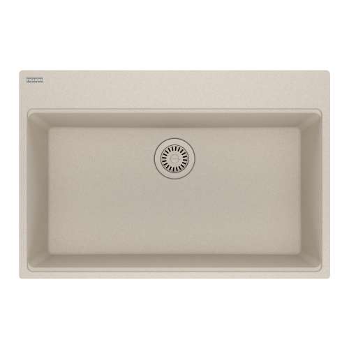 Franke Maris Dual Mount 31-In X 20.88-In Fragranite Single Bowl Kitchen Sink In Champagne