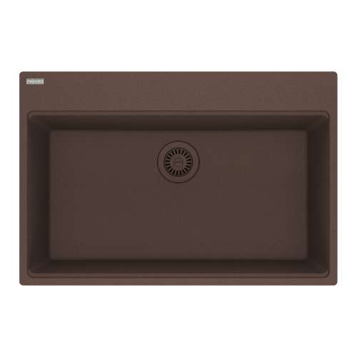 Franke Maris Dual Mount 31-In X 20.88-In Fragranite Single Bowl Kitchen Sink In Mocha