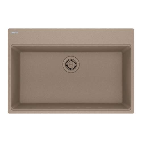 Franke Maris Dual Mount 31-In X 20.88-In Fragranite Single Bowl Kitchen Sink In Oyster