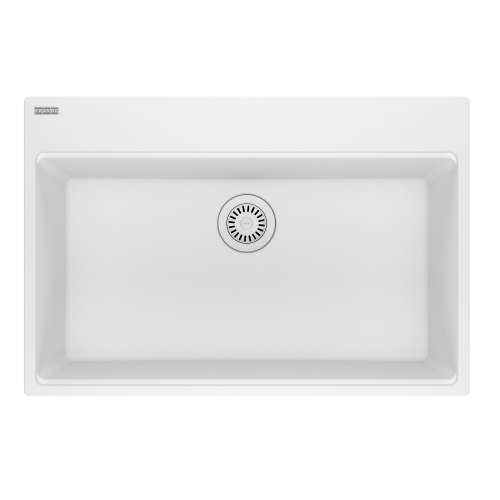 Franke Maris Dual Mount 31-In X 20.88-In Fragranite Single Bowl Kitchen Sink In Polar White