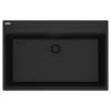 Franke Maris Dual Mount 33-In X 22-In Fragranite Single Bowl Kitchen Sink In Matte Black