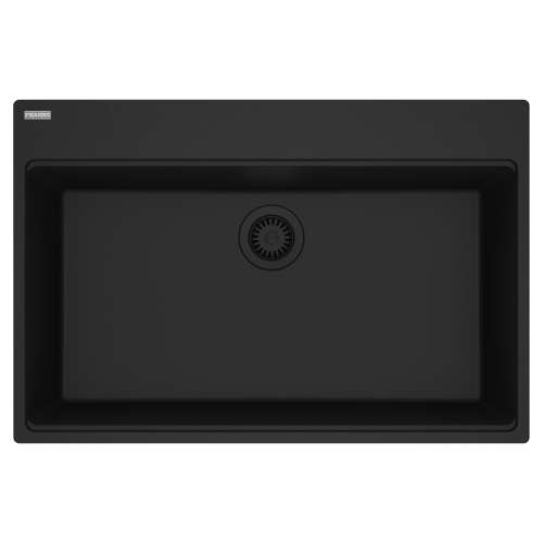 Franke Maris Dual Mount 33-In X 22-In Fragranite Single Bowl Kitchen Sink In Matte Black