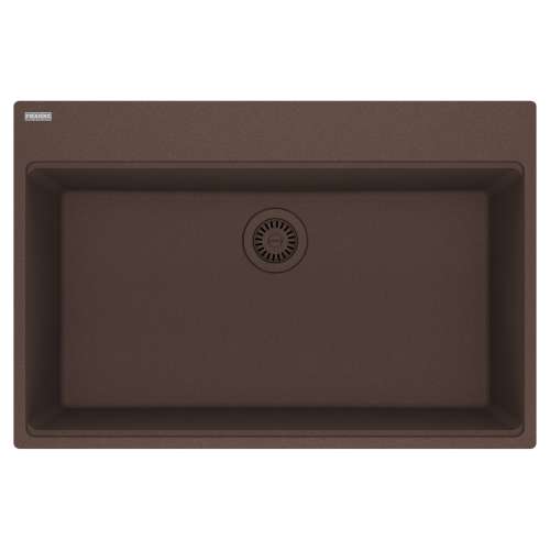 Franke Maris Dual Mount 33-In X 22-In Fragranite Single Bowl Kitchen Sink In Mocha
